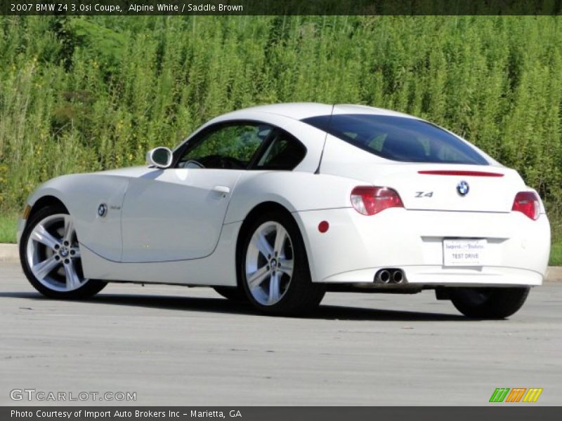 Alpine White / Saddle Brown 2007 BMW Z4 3.0si Coupe