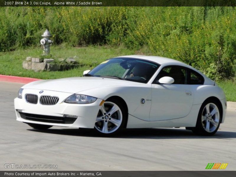 Alpine White / Saddle Brown 2007 BMW Z4 3.0si Coupe