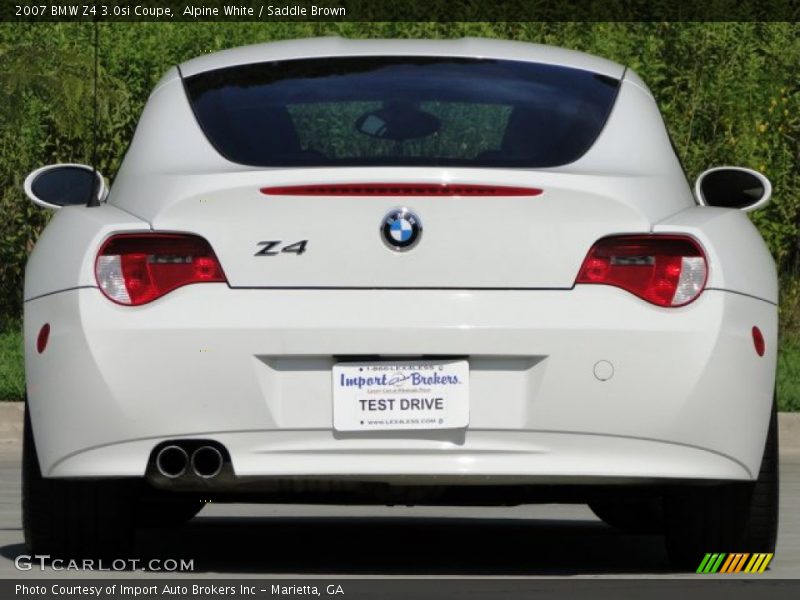 Alpine White / Saddle Brown 2007 BMW Z4 3.0si Coupe