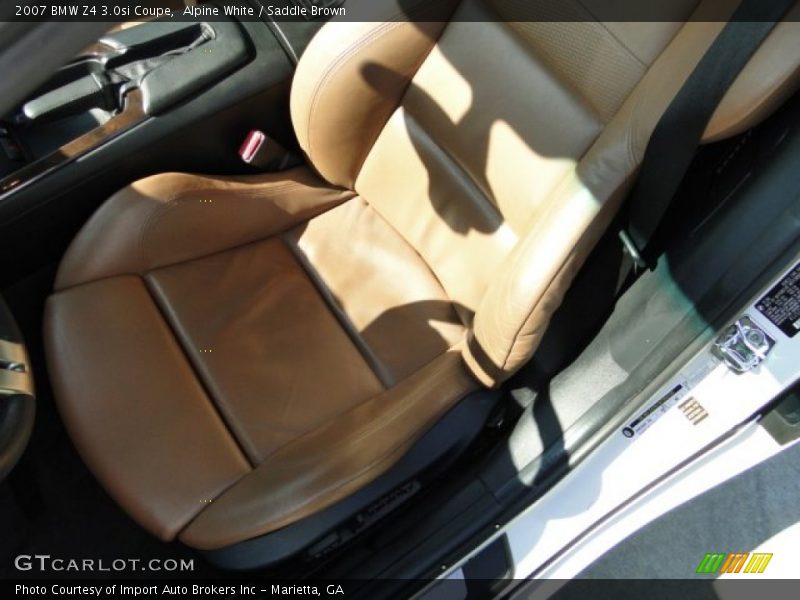 Alpine White / Saddle Brown 2007 BMW Z4 3.0si Coupe