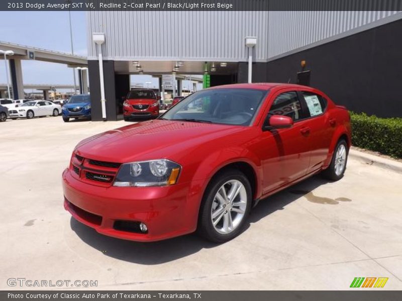 Redline 2-Coat Pearl / Black/Light Frost Beige 2013 Dodge Avenger SXT V6