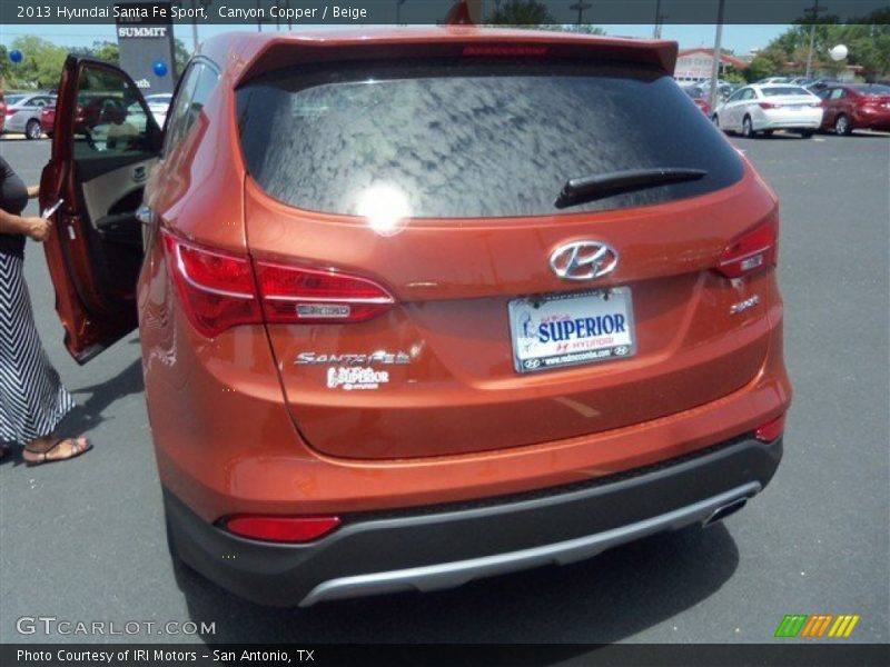 Canyon Copper / Beige 2013 Hyundai Santa Fe Sport