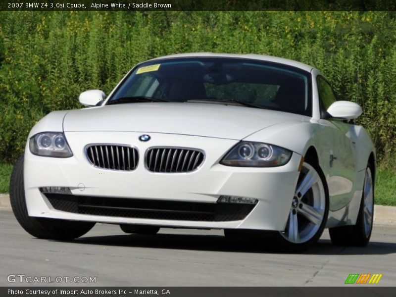 Alpine White / Saddle Brown 2007 BMW Z4 3.0si Coupe