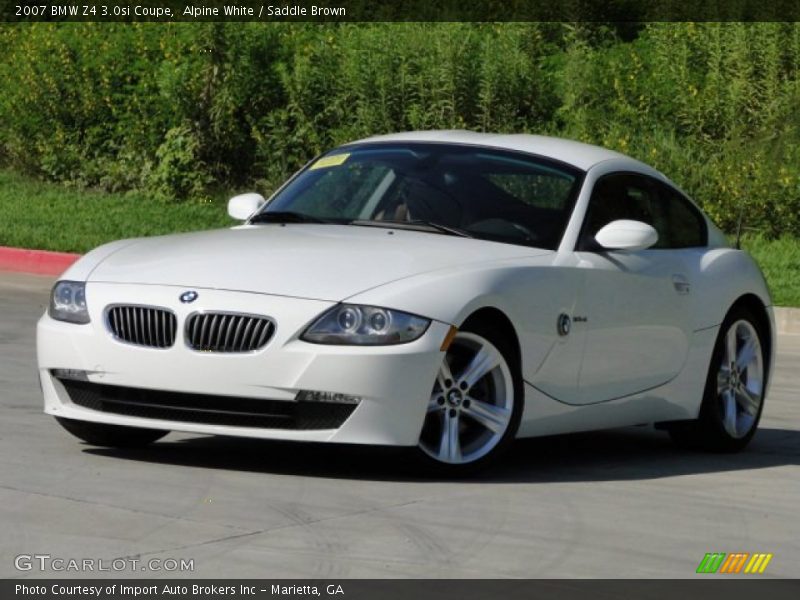 Alpine White / Saddle Brown 2007 BMW Z4 3.0si Coupe