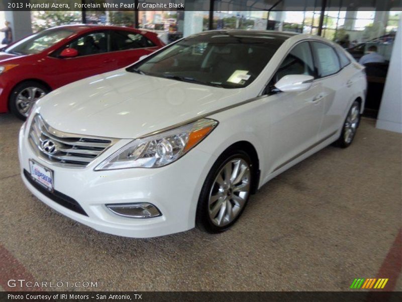 Porcelain White Pearl / Graphite Black 2013 Hyundai Azera