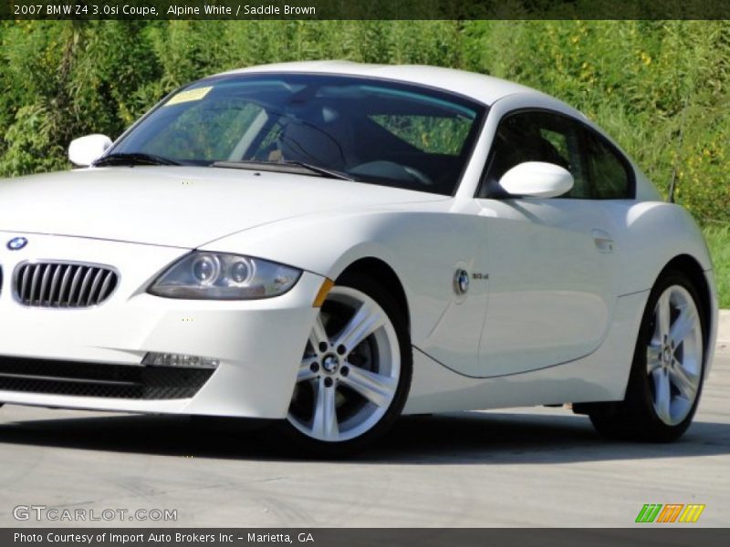 Alpine White / Saddle Brown 2007 BMW Z4 3.0si Coupe