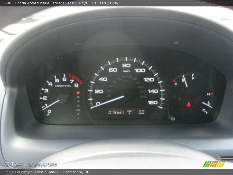 Royal Blue Pearl / Gray 2006 Honda Accord Value Package Sedan