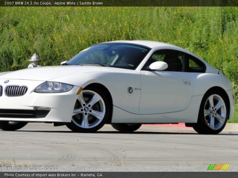 Alpine White / Saddle Brown 2007 BMW Z4 3.0si Coupe