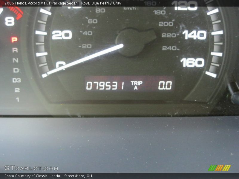 Royal Blue Pearl / Gray 2006 Honda Accord Value Package Sedan