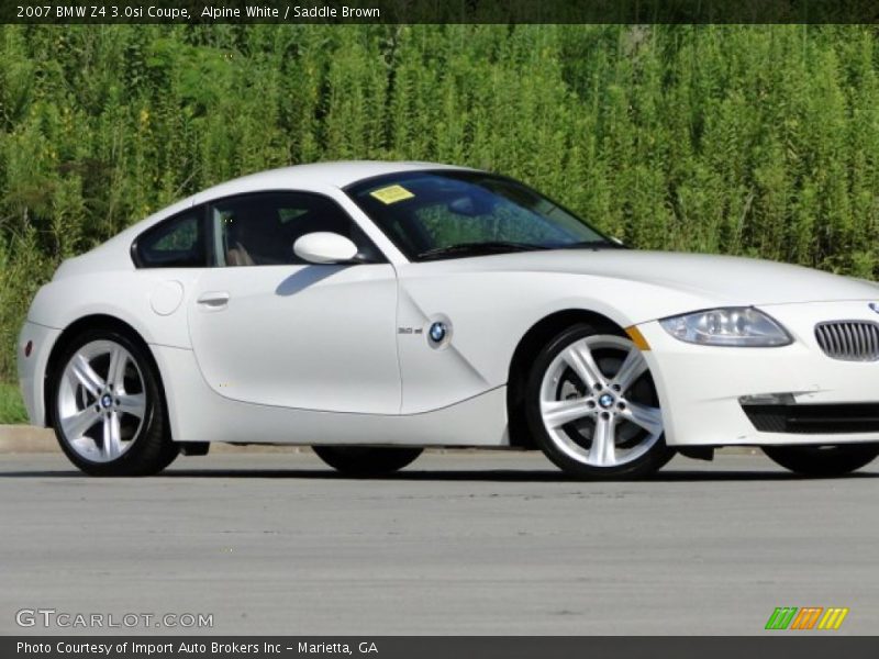 Alpine White / Saddle Brown 2007 BMW Z4 3.0si Coupe
