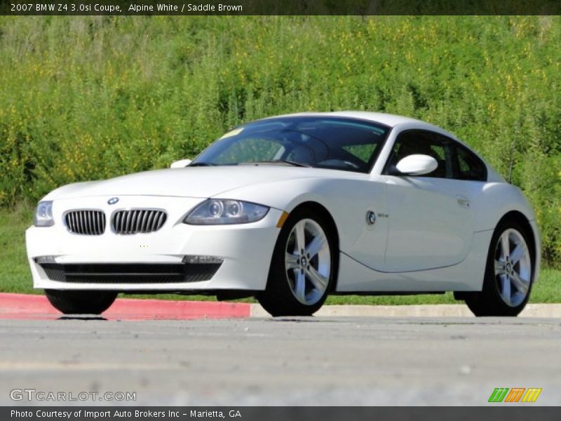Alpine White / Saddle Brown 2007 BMW Z4 3.0si Coupe