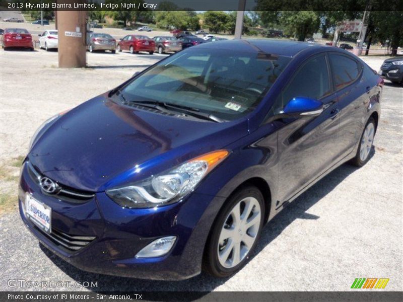 Indigo Night / Gray 2013 Hyundai Elantra Limited