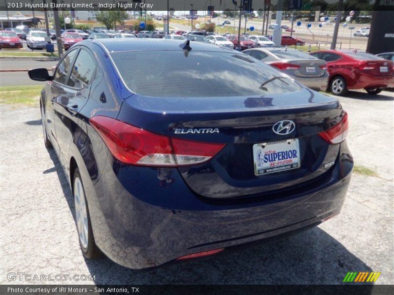Indigo Night / Gray 2013 Hyundai Elantra Limited