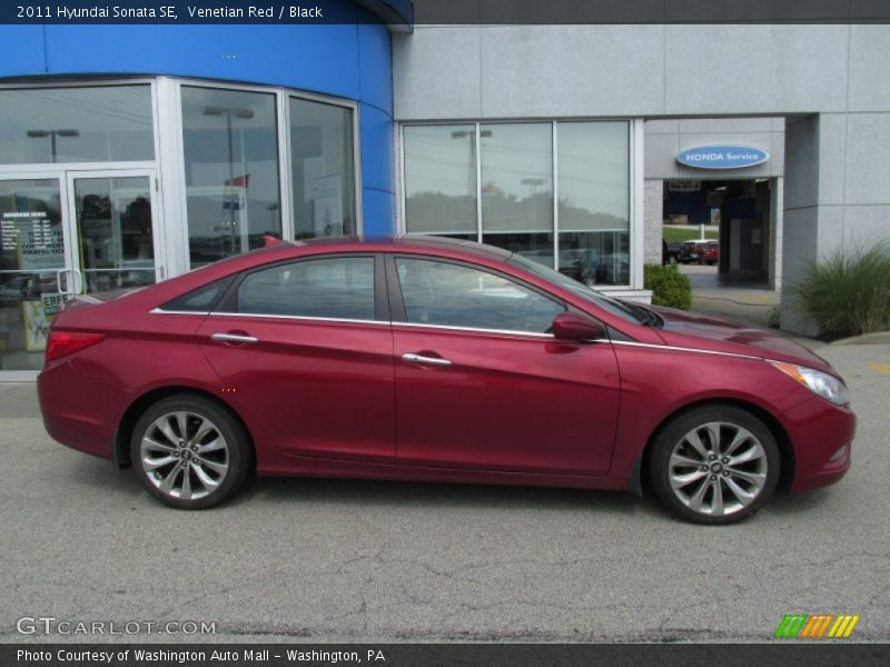 Venetian Red / Black 2011 Hyundai Sonata SE