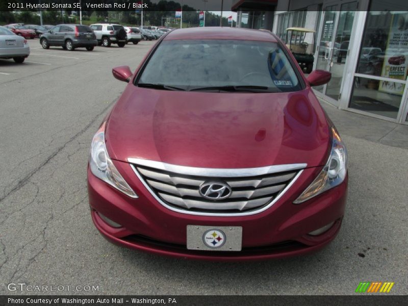 Venetian Red / Black 2011 Hyundai Sonata SE