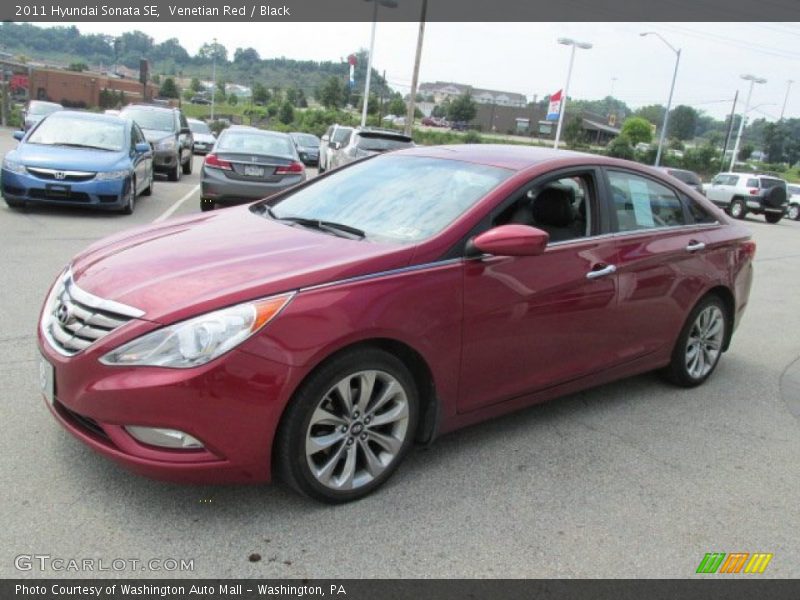 Venetian Red / Black 2011 Hyundai Sonata SE