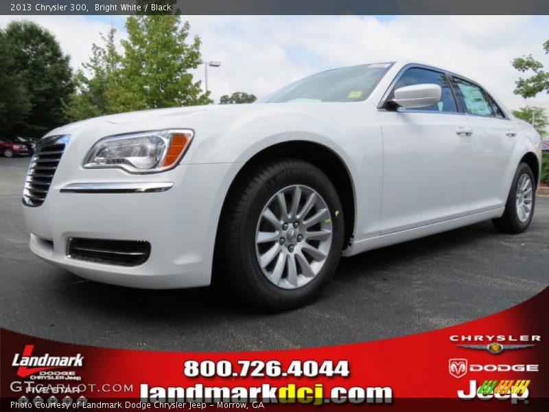 Bright White / Black 2013 Chrysler 300