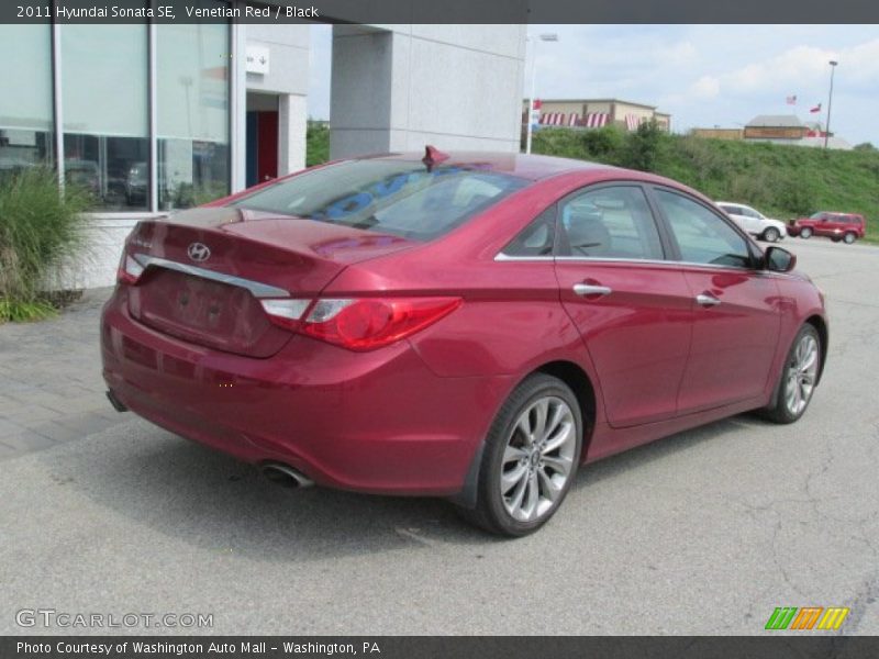 Venetian Red / Black 2011 Hyundai Sonata SE