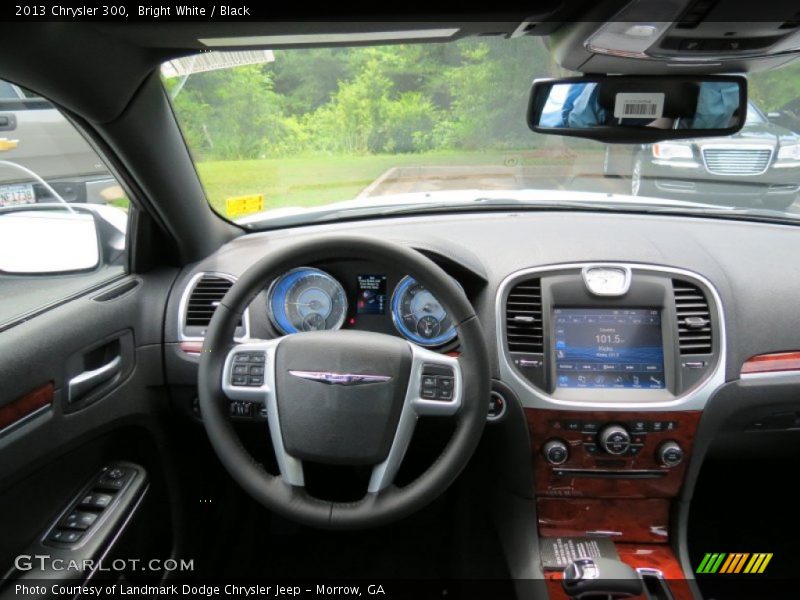 Bright White / Black 2013 Chrysler 300