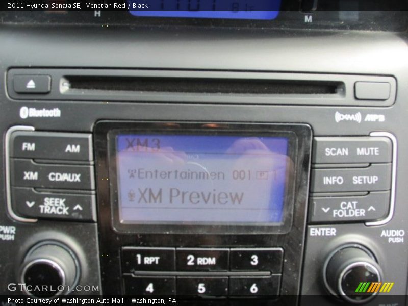 Venetian Red / Black 2011 Hyundai Sonata SE