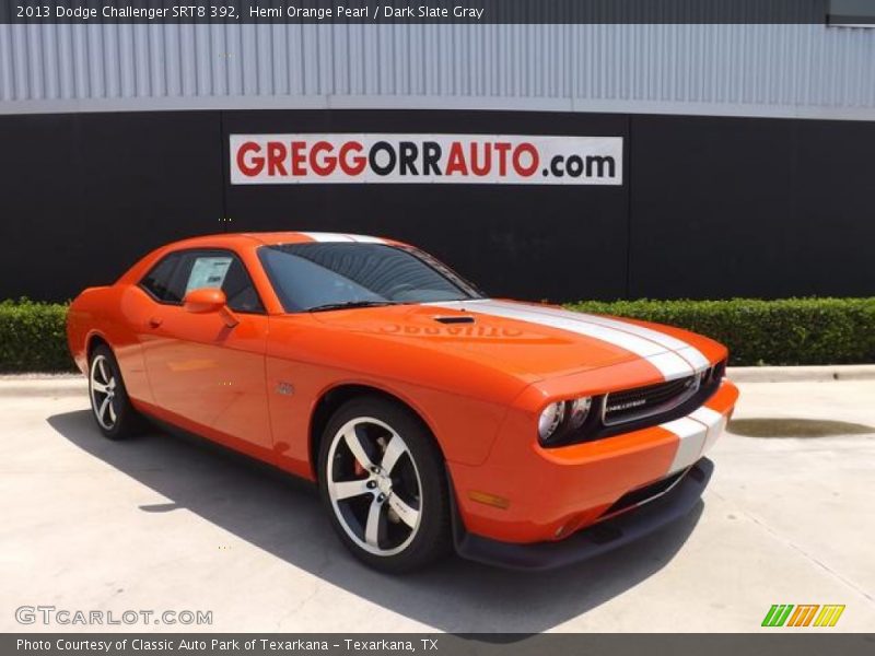Hemi Orange Pearl / Dark Slate Gray 2013 Dodge Challenger SRT8 392