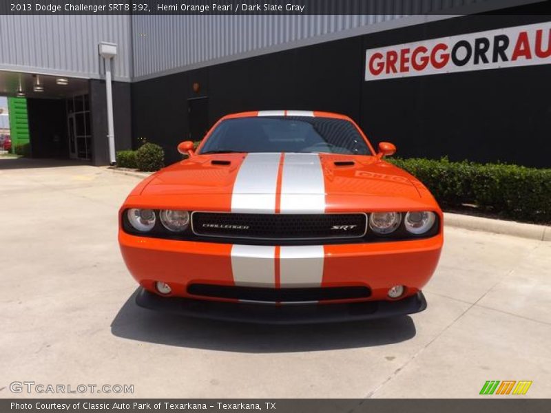Hemi Orange Pearl / Dark Slate Gray 2013 Dodge Challenger SRT8 392