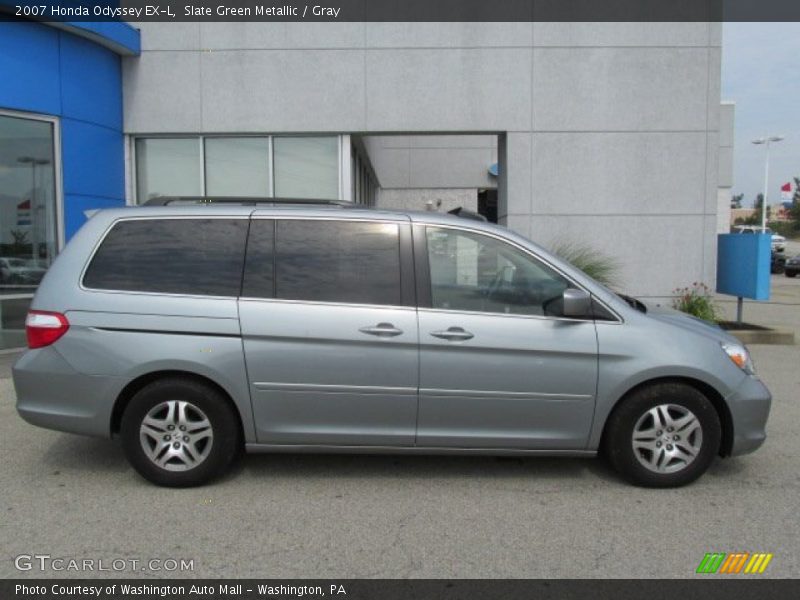 Slate Green Metallic / Gray 2007 Honda Odyssey EX-L