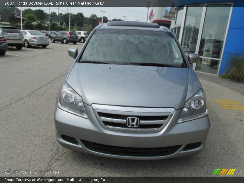 Slate Green Metallic / Gray 2007 Honda Odyssey EX-L