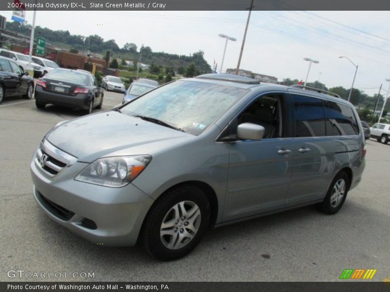 Slate Green Metallic / Gray 2007 Honda Odyssey EX-L
