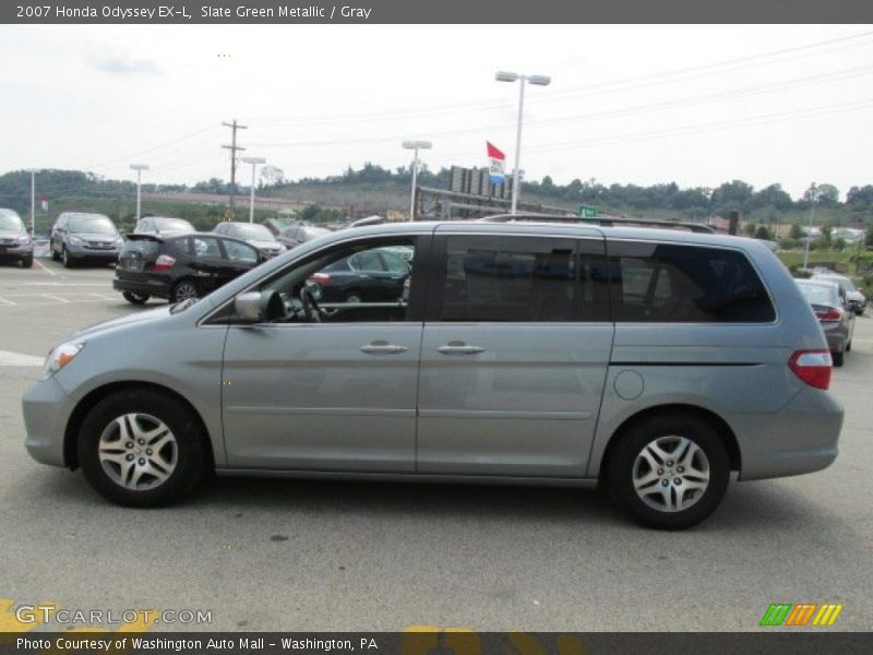 Slate Green Metallic / Gray 2007 Honda Odyssey EX-L