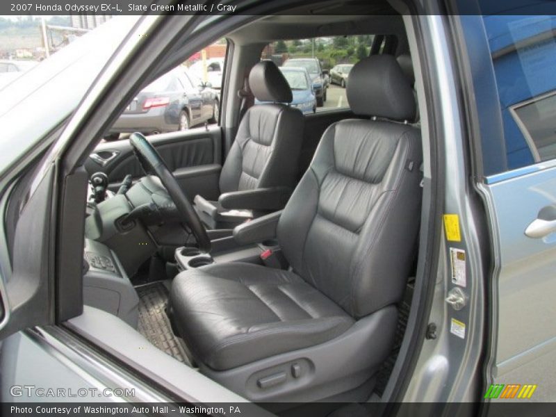 Slate Green Metallic / Gray 2007 Honda Odyssey EX-L