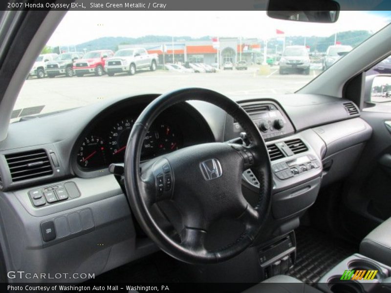 Slate Green Metallic / Gray 2007 Honda Odyssey EX-L