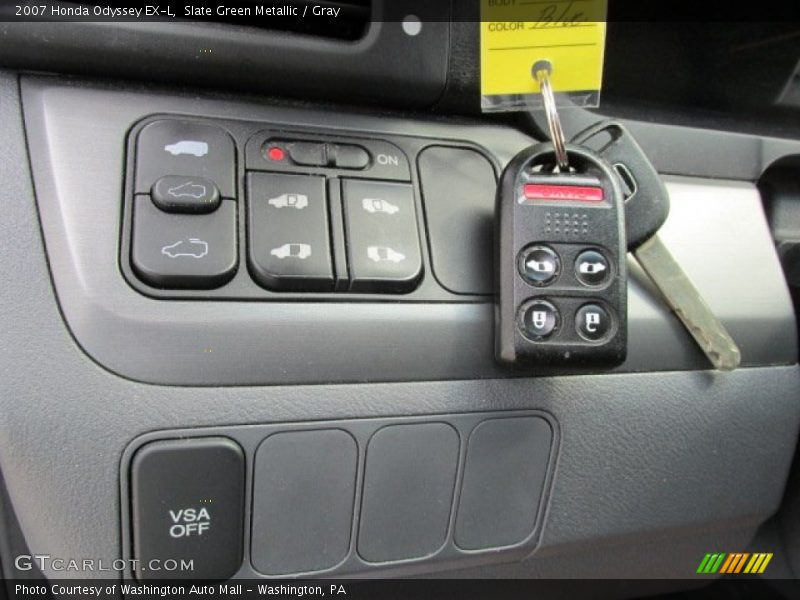 Slate Green Metallic / Gray 2007 Honda Odyssey EX-L