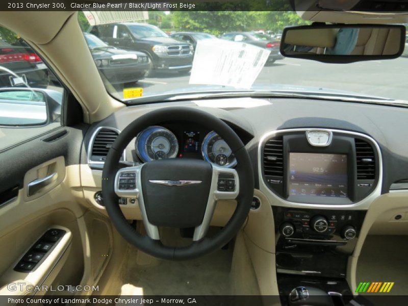 Glacier Blue Pearl / Black/Light Frost Beige 2013 Chrysler 300