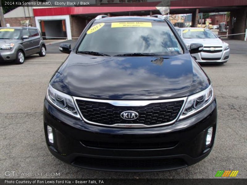 Ebony Black / Black 2014 Kia Sorento LX AWD
