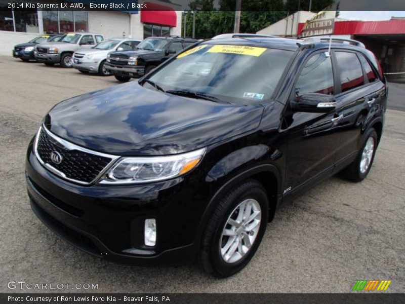 Ebony Black / Black 2014 Kia Sorento LX AWD