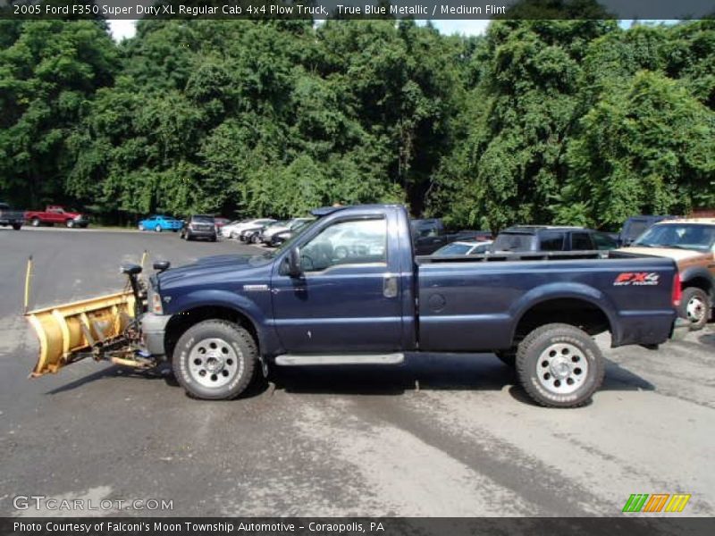  2005 F350 Super Duty XL Regular Cab 4x4 Plow Truck True Blue Metallic