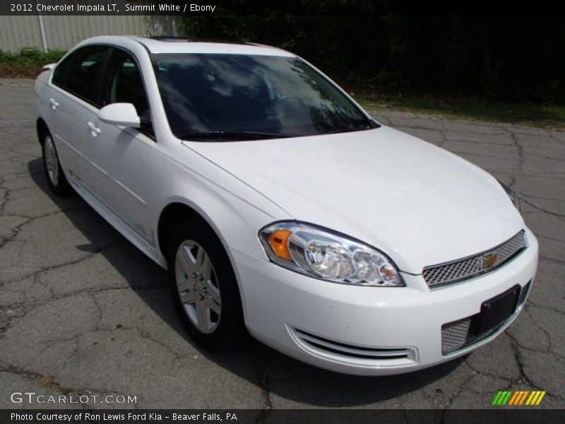 Summit White / Ebony 2012 Chevrolet Impala LT