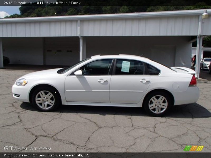 Summit White / Ebony 2012 Chevrolet Impala LT