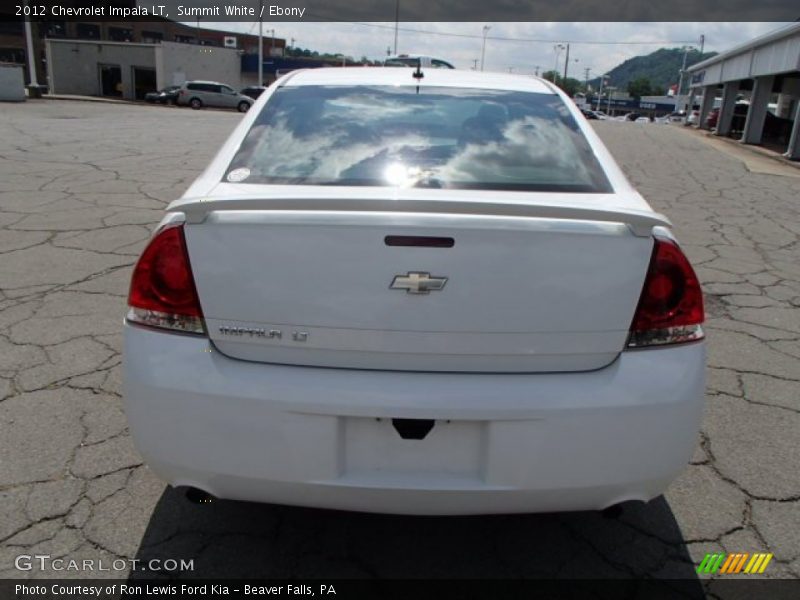Summit White / Ebony 2012 Chevrolet Impala LT