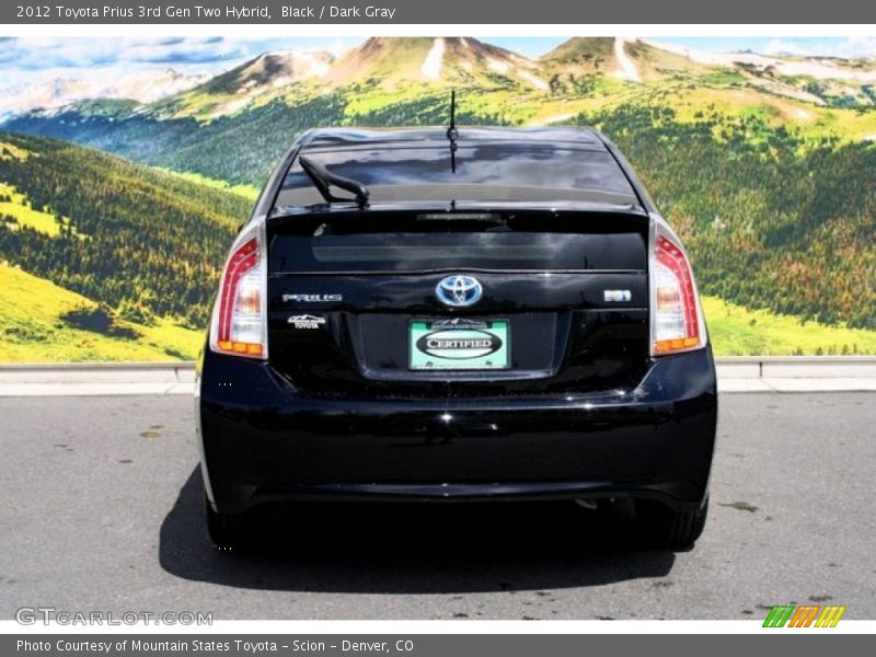 Black / Dark Gray 2012 Toyota Prius 3rd Gen Two Hybrid