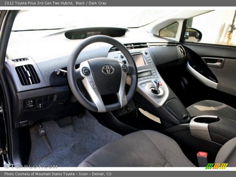 Black / Dark Gray 2012 Toyota Prius 3rd Gen Two Hybrid