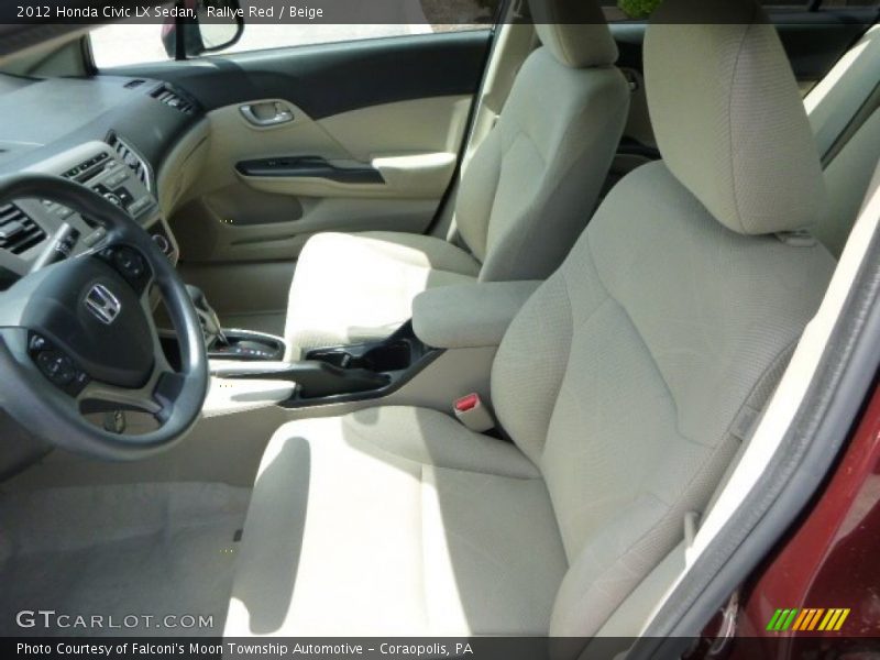 Rallye Red / Beige 2012 Honda Civic LX Sedan