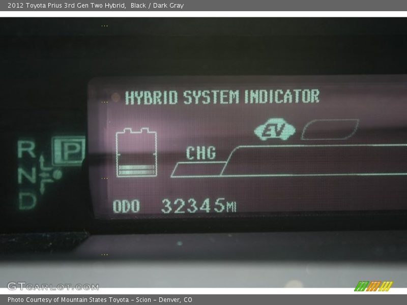 Black / Dark Gray 2012 Toyota Prius 3rd Gen Two Hybrid
