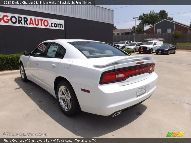 Bright White / Black/Light Frost Beige 2013 Dodge Charger SE
