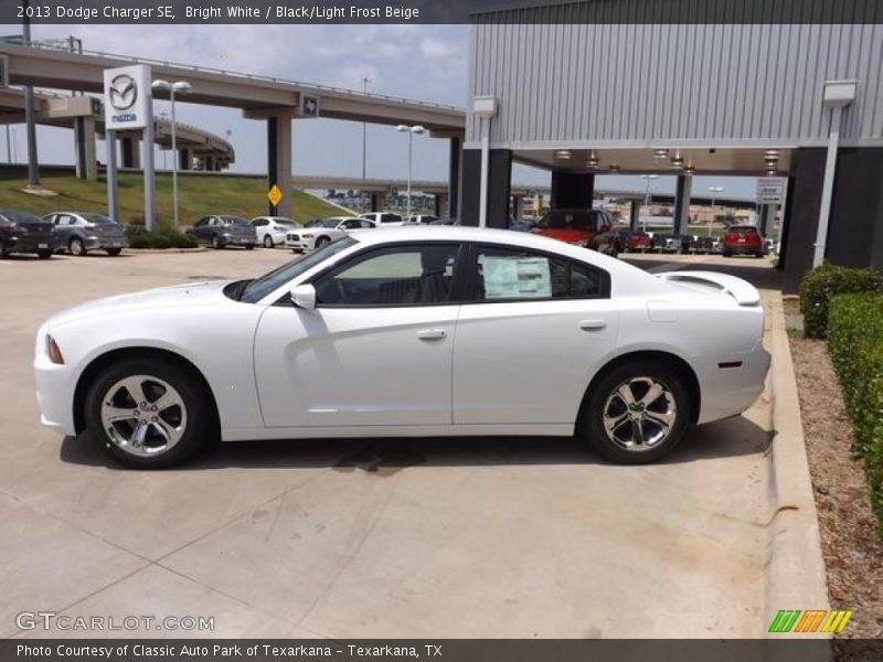Bright White / Black/Light Frost Beige 2013 Dodge Charger SE
