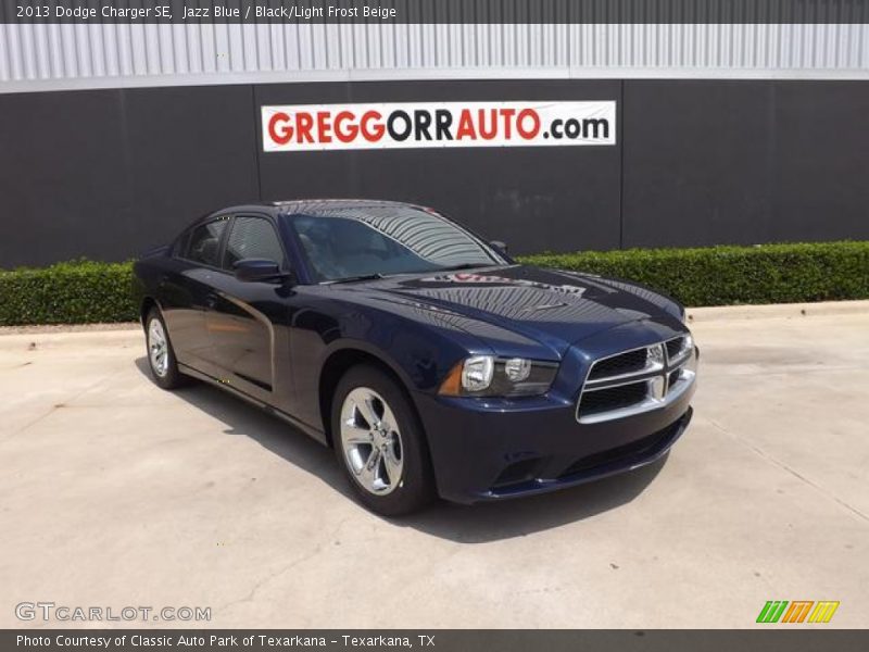 Jazz Blue / Black/Light Frost Beige 2013 Dodge Charger SE