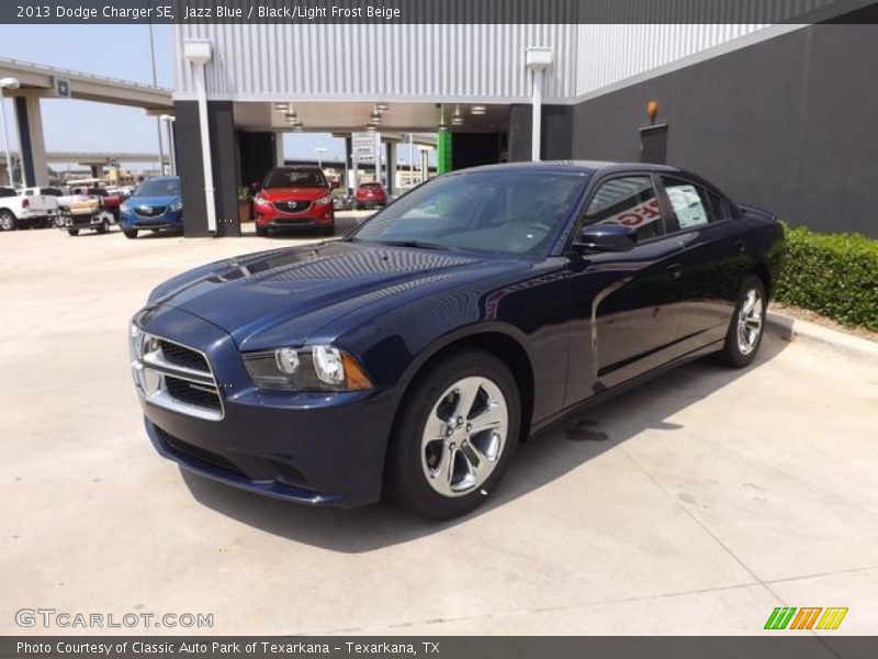 Jazz Blue / Black/Light Frost Beige 2013 Dodge Charger SE