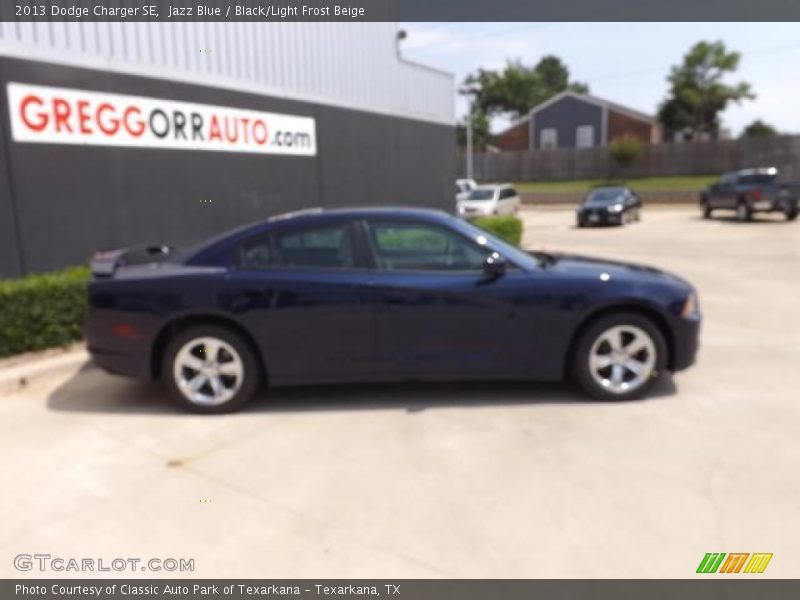 Jazz Blue / Black/Light Frost Beige 2013 Dodge Charger SE