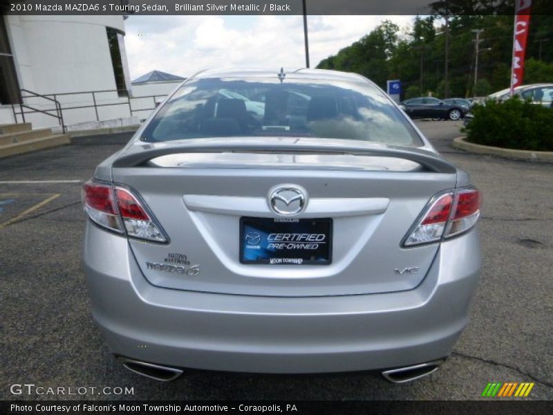 Brilliant Silver Metallic / Black 2010 Mazda MAZDA6 s Touring Sedan